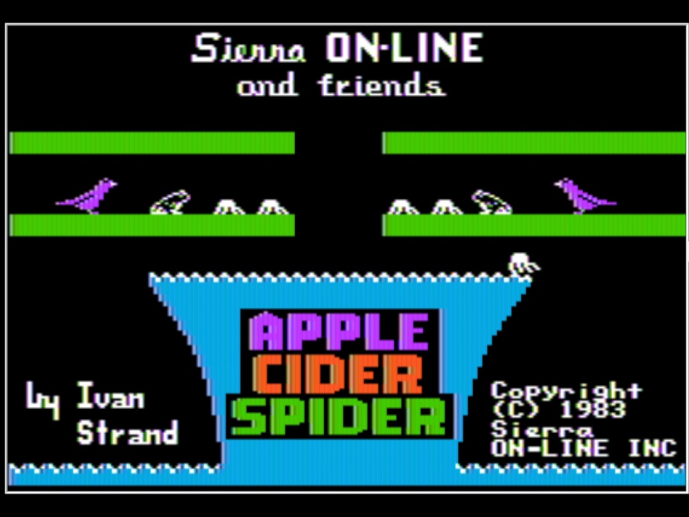 Title Screen of Apple Cider Spider for Apple II